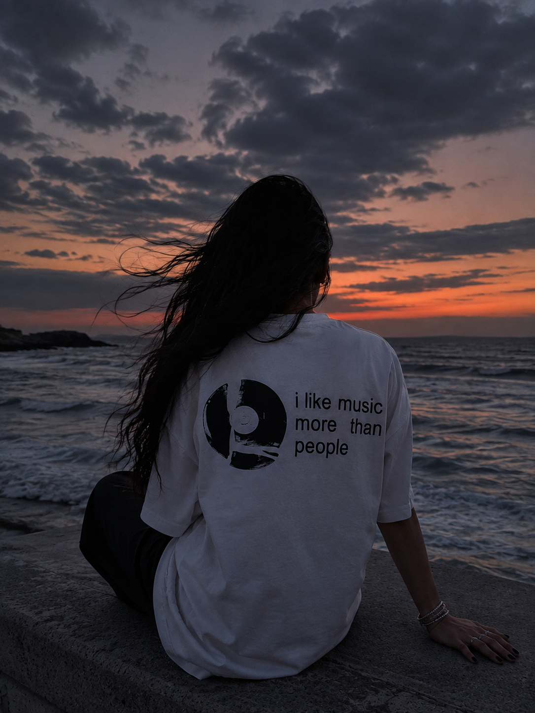 Music Lover T-Shirt — "i like music more than people" Graphic Tee